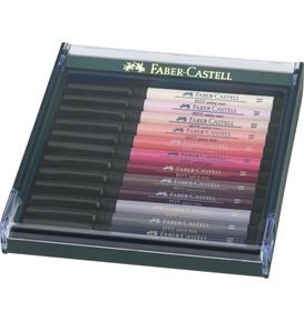 12-Pieces Pitt Artist Pen Set, Brush Tip, Skin Tones